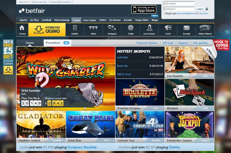 casino betfair download