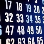 bingo ticket with white numbers on it