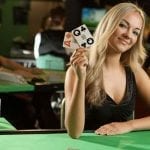 a female casino dealer